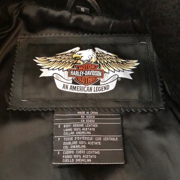 New!! Harley Davidson lamb leather jacket - Picture 7 of 10